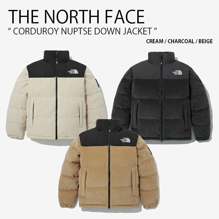 楽天larmoire -Interior and Goods-THE NORTH FACE ノースフェイス ダウンジャケット CORDUROY NUPTSE DOWN JACKET コーデュロイ ヌプシ ダウン ジャケット フーディ ロゴ カジュアル ストリート WHITELABEL アイボリー グレー ベージュ メンズ レディース 男性用 女性用 NJ1DP55J/K/L【中古】未使用品