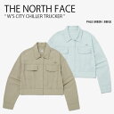 THE NORTH FACE ノースフェイス レディース ステンカラージャケット W'S CITY CHILLER TRUCKER ウィメンズ シティ チラー トラッカー ジャケット ブルゾン クロップ丈 ロゴ カジュアル ストリート グリーン ベージュ 女性用 NJ3LQ36A/B【中古】未使用品