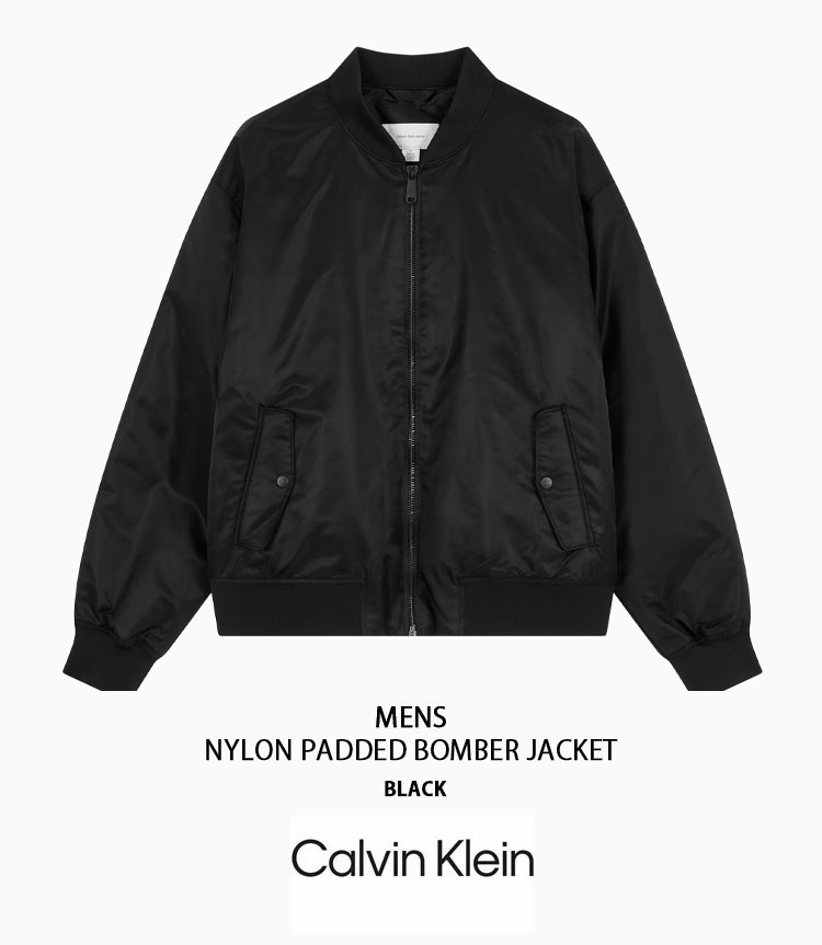 Calvin Klein カルバンクライン メンズ ジャケット NYLON PADDED BOMBER JACKET BLACK CK ナイロン パデット ボンバー ジャケット ブラック クラシック メンズジャケット 男性用 40EM524 【中古】未使用品