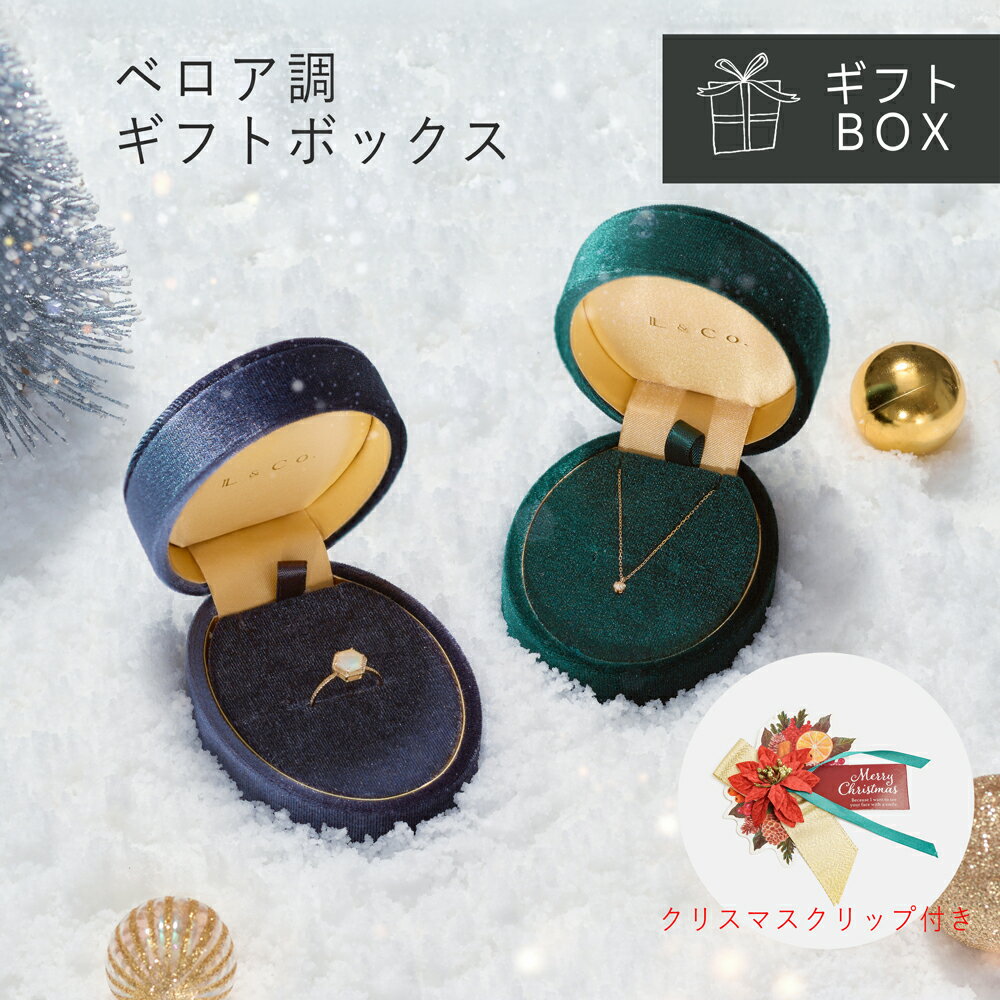 【ギフトラッピング】ベロア調ギフトボックス&ショップバッグ&クリスマスクリップ付き【冬季限定】