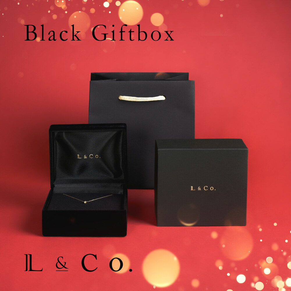 ラッピング ギフト箱 黒 ブラック プレゼント ロゴ入り ショッパー付き 紙袋付き シンプル おしゃれ ジュエリー L&Co.(エルアンドコー)
