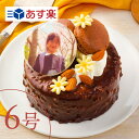 写真ケーキ 写真ケーキ 【あす楽】 ベルギー産チョコとバナナを使った"ショコラバナーヌ” 6号 8〜10人向け プリントケーキ 写真プレート ケーキ 誕生日 スイーツ メッセージ 写真 ホールケーキ お祝い ギフト