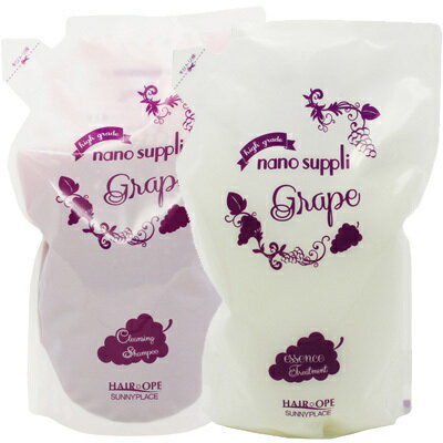 サニープレイス　ナノサプリ　クレンジングシャンプー/エッセンスコンデ　グレープ　800ml