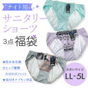 大きいサイズ レディース 下着 福袋 サニタリーショーツ 3枚セット 夜用 ナイト用 多い日用 LL 3L 4L 5L 新入荷 メール便可