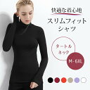 大きいサイズ レディース インナーシャツ 長袖 タートルネック 肌着 M L LL 3L 4L 5L 6L 7L ブラック ホワイト ボルドー 新入荷 メール便可
