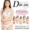 大きいサイズ レディース ブラジャー ショーツセット 下着 D85 D90 D95 D100 やわらかカップ 大きめアンダー 上下セット【セール割引】