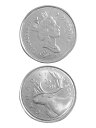 コイン カナダ エリザベス女王中期 25セント 24mm