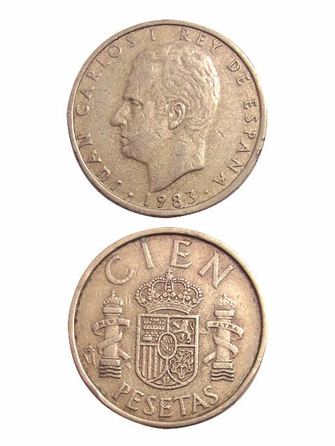 コイン スペイン 100ペセタ 24mm