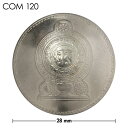 コンチョ スリランカ 2ルピー 紋章 銀色 28mm