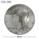 コンチョ【年号選択あり・1971年以降】アメリカ 50セント ケネディー 銀色 30mm