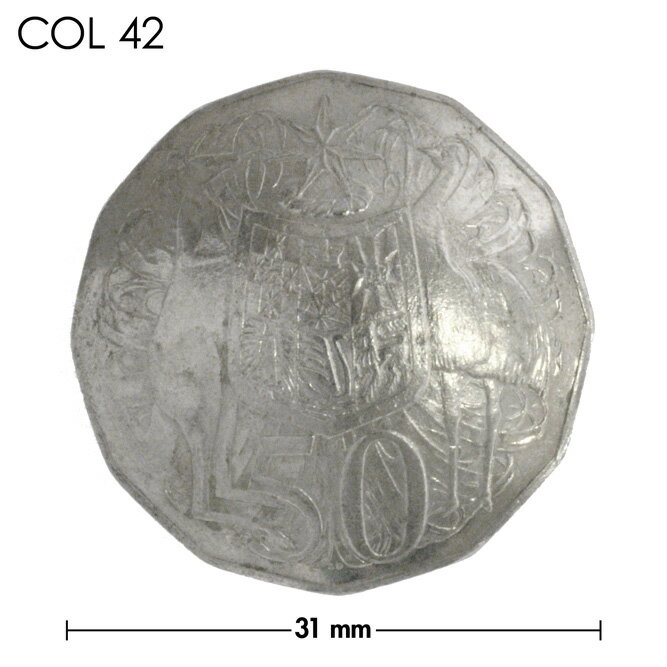 コンチョ オーストラリア 50セント 動物大 銀色 31mm