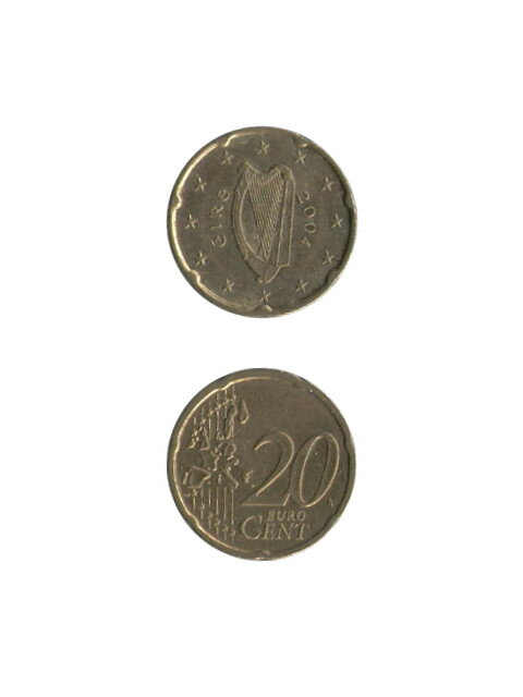 コイン アイルランド 20セント 20セント旧版 XF(極美) 22mm