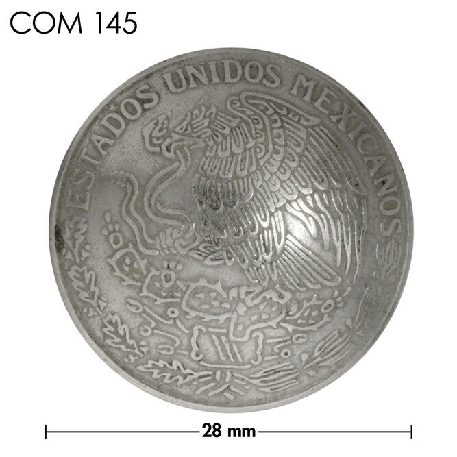 コンチョ メキシコ 1ペソ 銀色 28mm
