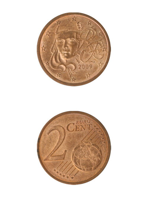 コイン フランス ユーロ 2セント 19mm