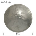 コンチョ イギリス 10ペンス ライオン 銀色 24mm