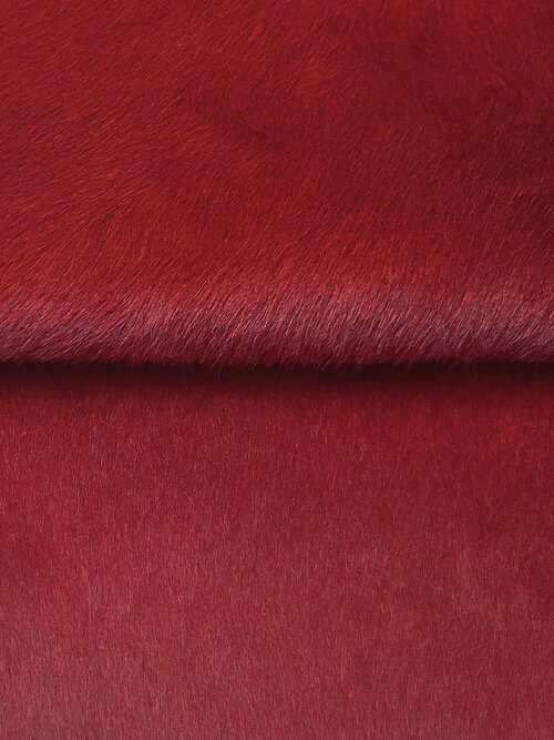 【切り革】牛毛皮/1.5mm(レッド)