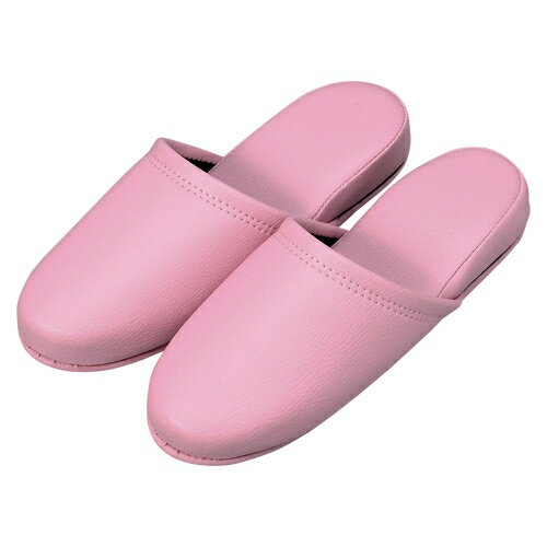 オーミケンシ【AC】抗菌レザー調スリッパ10足　ピンク A-4957884162873★【36054 (10P)】