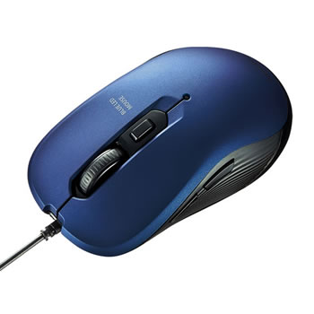 サンワサプライ【SanwaSupply】有線ブルーLEDマウス MA-BL114BL　ブルー★【MABL114BL】