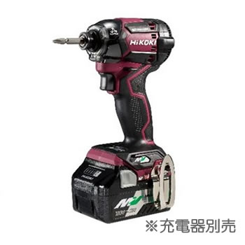 HiKOKI【ハイコーキ】36Vコードレスインパクトドライバー（充電器別売）フレアレッド　WH36DC-2XNRS★【電池2個・ケース付き】