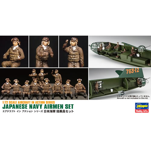 二式大型飛行艇に付属する1/72スケール搭乗員フィギュアを別売します!ポーズは6種、16体入り。原型製作は竹 一郎 氏が担当。ポージング、装備のディテール、ちょっとした表情や仕草まで絶妙な仕上がりが魅力です。日本海軍 爆撃機用となりますが、調整すれば他の機体にも応用可能です!株式会社 ハセガワ（長谷川製作所）スケール：1/72メーカー品番：X72-16パーツ数：64