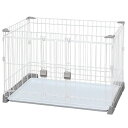 アイリスオーヤマ【ペット用品】お掃除楽ちんサークル屋根セット グレーベージュ P-SS-906 I-4967576312288★【ペットサークル 幅87×奥行5...