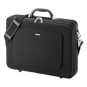 【セミハード】BAG-EVA6BKN サンワサプライ セミハードPCケース(15.6インチワイド・シングル・ブラック) 【ショルダーベルト付き】