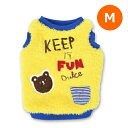 【ペット用品】DU231103-YE-M アルク・ロース Dulce ドゥルチェ くまワッペンボアタンク M イエロー 秋冬ウェア 【犬用ウェア ドッグウェア ...