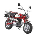 【ミニカー】H-4905083111253 アオシマ 1／12 SKYNET 完成品バイク Honda モンキー リミテッド モンツァレッド 【塗装済み完成品】