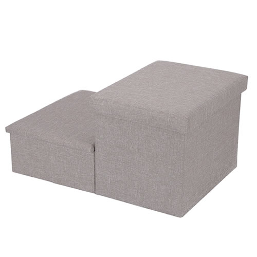 ペットの足腰の負担を軽減！ 収納付きペットステップ・商品サイズ全体（約）：幅590 × 奥行400 × 高さ300mm耐荷重：10kg下段高さ（約）：150mm商品重量（約）：3.5kg※商品画像の小物等は商品に含まれておりません。※画面上のカラーはブラウザや設定により、実物とは若干異なる場合がございます。あらかじめご了承の上ご注文ください。カラー：ライトグレーメーカー：不二貿易JAN：4953980537225