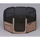 【ペット用品】I-4967576252966 アイリスオーヤマ 折りたたみソフトサークル Lサイズ POTS-1260A ブラウン 【中型犬向け】