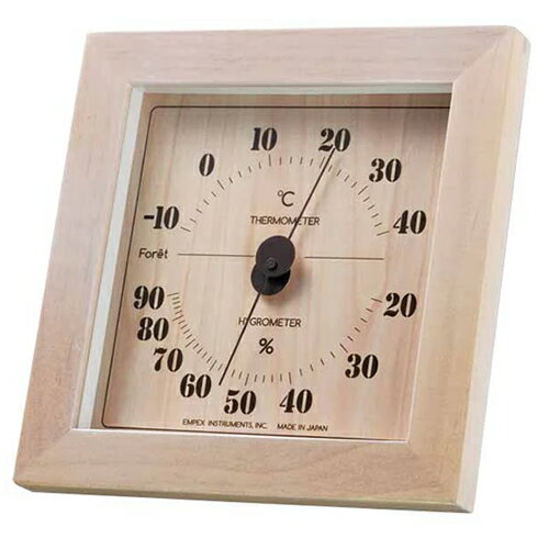 【温湿度計】TM-4673 エンペックス気象計 フォレ温・湿度計 （ナチュラル） 【温度計・湿度計】