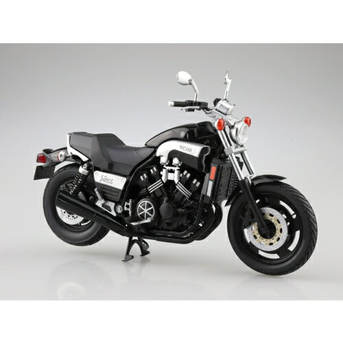 【単車プラモデル】H-4905083111857 アオシマ 1／12スケール Yamaha Vmax ブラック2 完成品バイク 【塗..
