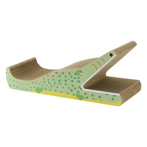 【ペット用品】P-4945680560115 リッチェル Richell ラプレ ネコのツメとぎ ワニ 段ボール製 【猫用爪とぎ】