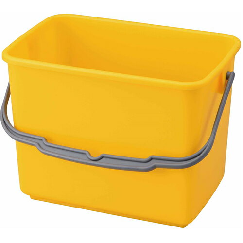 ECOマークを取得（再生PPを使用）したカラフルな小物入れ用バケツ。●清掃用具の収納、病院などのゾーニング清掃に。●使用サイズ：幅255×奥行170×高さ184mm●使用重量：280g●材質：バケツ：再生ポリプロピレン、取っ手：ポリプロピレン●色：イエロー
