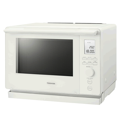 【TOSHIBA】ER-D100B-W 東芝 30L 角皿式スチームオーブンレンジ ミルキーホワイト 石窯ドーム 【スタンダードモデル】