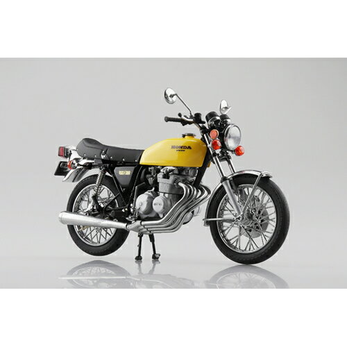 【プラモデル】H-4905083111741 アオシマ 1／12 完成品バイク Honda CB400FOUR パラキートイエロー 【塗装済み完成品】