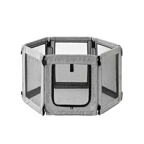 【ペット用品】I-4967576774468 アイリスオーヤマ 洗える折りたたみペットサークル グレー Mサイズ 六..