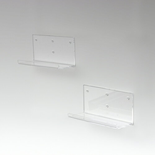 【完成品】KU4954877234081 クロシオ アクリリック ウォールシェルフ W38深型2個組 ※メーカー直送・代..