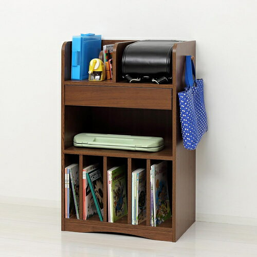 【組立式】KU4954877121534 クロシオ ランドセルラック JOY(ブラウン) ※メーカー直送・代引き不可 【学習ラック・収納家具】 [2]