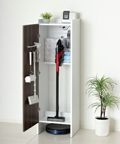 【組立式】KU4954877252368 クロシオ クリーナーグッズ収納 ブラウン ※メーカー直送・代引き不可 【インテリア家具】