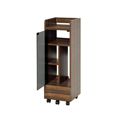 【組立式】KU4954877252375 クロシオ ゲーム機ラック キャスター付き ブラウン ※メーカー直送・代引き..