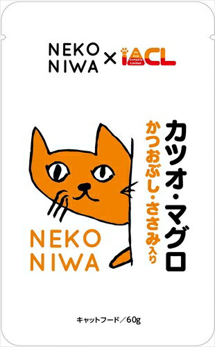 P-4906295074855 イトウアンドカンパニーリミテッド NEKONIWA 猫パウチ カツオ・マグロ かつおぶし・ささみ入り 60g