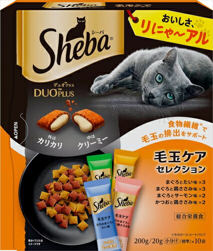 1粒で2つの食感、猫が夢中になるおいしさ・おいしく食べて毛玉スッキリ。食物繊維の配合で毛玉の排出をサポート。 ・独自のクリスピー製法により、こんがり香ばしく焼き上げた外側のカリカリ層のサクサク食感と内側のクリーム層との2層粒で、食べたことのある猫ちゃんもそうでない猫ちゃんも楽しめる食感になっています。原材料(成分):肉類(チキンミール、牛・羊副産物、チキンエキス、家禽ミール、ささみエキス等)、穀類(とうもろこし、米、小麦等)、油脂類、セルロース＊、ビートパルプ＊、植物性タンパク、酵母、魚介類(まぐろエキス、たいエキス、サーモンエキス、かつおエキス等)、フラクトオリゴ糖、ビタミン類(A、B1、B2、B6、B12、D3、E、コリン、ナイアシン、パントテン酸、葉酸)、ミネラル類(Ca、Cl、Cu、Fe、I、K、Mn、Na、Se、Zn)、アミノ酸類(タウリン)、着色料(カラメル、青2、赤102、黄4)、酸化防止剤(BHA、BHT、クエン酸)＊食物繊維源保証成分:タンパク質30.0％以上、脂質17.0％以上、粗繊維8.0％以下、灰分10.0％以下、水分12.0％以下エネルギー:405kcal/100g給与方法:体重2kg：35g、3kg：45g、4kg：55g、5kg：65g、6kg：70g賞味／使用期限(未開封):18ヶ月賞味期限表記:1：yyyy/mm/dd原産国または製造地:タイ保管方法:・誤食防止のため、小児の手の届かない場所に保管してください。 ・開封後は直射日光・高温多湿を避けて保存し、なるべく早く使い切ってください。 ・虫が入らないように、しっかり密封してください。