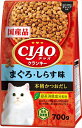 【ペット用品】P-4901133431715 いなばペットフード CIAOクランキー まぐろ・しらす味 本格かつおだし 700g 【P-454】(4)