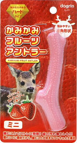 【ペット用品】P-4973640701179 スーパーキャット かみかみフルーツアントラー ストロベリー ミニ 【TK08】
