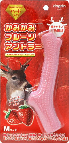 【ペット用品】P-4973640701216 スーパーキャット かみかみフルーツアントラー ストロベリー M 【TK12】