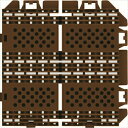 山崎産業【環境用品】樹脂システムマット150 ブラシライン ダークブラウン Y-4903180159451★【F-225-11-DBR】