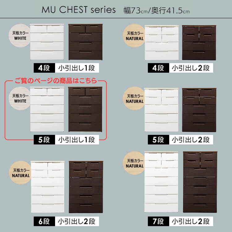 【2個セット】チェスト 5段 アイリスオーヤマ 完成品 MUチェスト ホワイト／ホワイ...