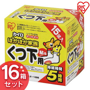 ＼当店おすすめ／【16箱セット】 カイロ 足 靴下用 ぽかぽか家族 貼るくつ下用 240足（15足×16） アイリスオーヤマ 送料無料 かいろ 靴下 足用 貼るタイプ