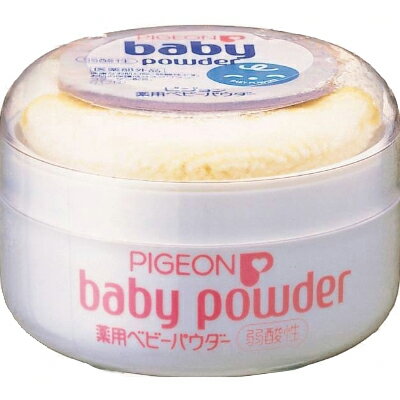ピジョン 薬用ベビーパウダー(弱酸性)YEパフ【pigeon・ベビーグッズ・赤ちゃんグッズ・産着・ベビー服・赤ちゃん用洗剤・オムツ・ベビートイレ・ベビーケア・】 【TC】 【取寄せ品】